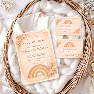 Minimalistische Boho Regenboog Baby Shower Servet
