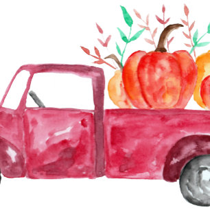 Little Pumpkin Baby shower Bingo Red Truck Herfst Flyer