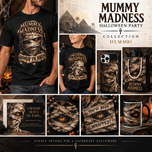 Mummie Waanzin   Halloween Kostuumfeest Feestdagenkaart