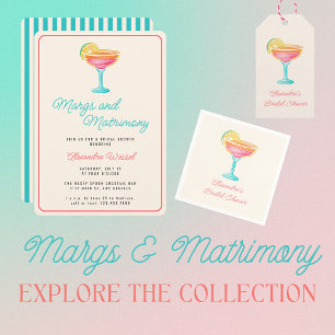 Margs en Matrimony Cocktails Retro Vrijgezellenfee Kaart