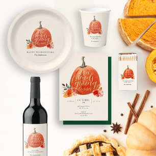 Herfst Herfst Thanksgiving Waterverf Pompoen Kartonnen Onderzetters