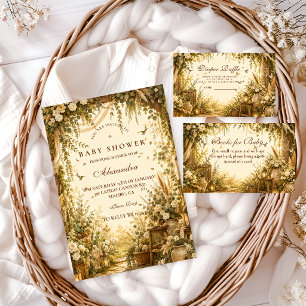 Whimsical Botanische Boho Luier Raffle Informatiekaartje