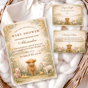 Rustieke boerderij weide baby shower servet