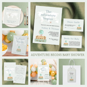 Boeken voor Baby Adventure Wereldkaart Baby shower Informatiekaartje