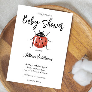 Ladybug Baby shower Luier Raffle Informatiekaartje