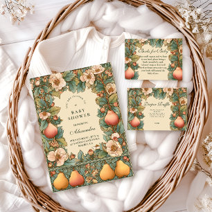 Vintage Perentuin Botanica Diapper Raffle Informatiekaartje