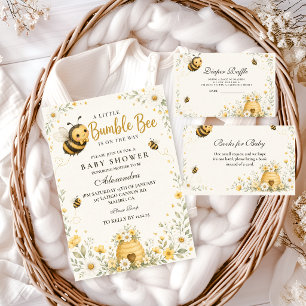 Whimsische Bijenbaby Shower Kaart