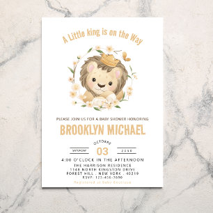 Little Baby Lion king Genderneutraal Baby shower Bedankkaart