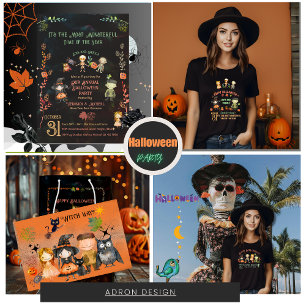 Schattigee Halloween Monster Witch Cadeaupapier