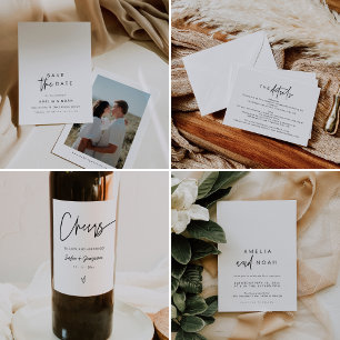 SOFIA Moderne Simple Clean QR Code RSVP Square Kaa Vierkante Visitekaartje