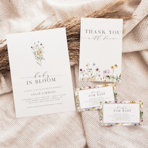 Spring Floral Baby in Bloom Books voor Baby   Informatiekaartje