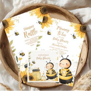 Mama naar Bee Floral Baby shower Servet