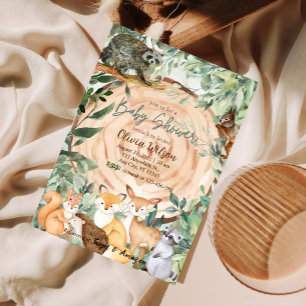 Woodland Zoo Dieren Luier Raffle baby shower Kaart