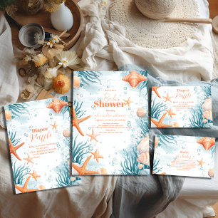 Tropisch Baby shower van de strand van de Zomer Kaart