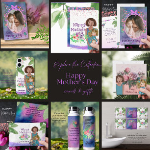 Fijne MOEDERDAG van de kinder Feestdagenkaart