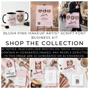 Elegante Roze Blush Roze 3 Foto MUA Make-up Kunste Tote Bag