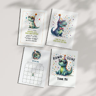 Dinosaur Birthday Party Kaart