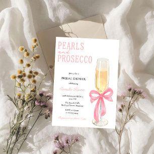 Roze lint parels & Prosecco bruiloft feest bedankt