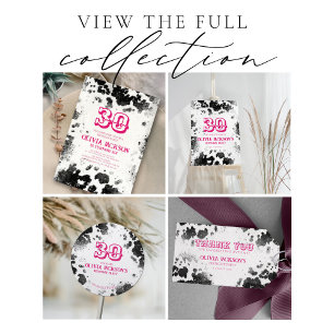 Chique rustieke Koe Print Zwart-wit Cadeaupapier