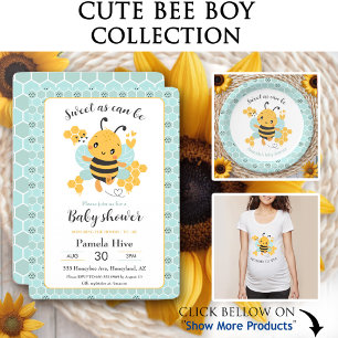 Zoet als Can Bee Baby Boy Baby shower Ronde Button 3,2 Cm