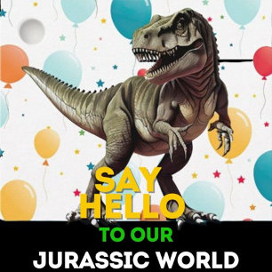 Dinosaur T Rex Ronde Button 5,7 Cm