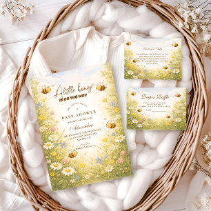 Wildebloemen Honing Weide Baby Shower Kaart