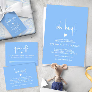 Blauwe Boeken voor Baby Ticket voor Baby Jongensdo Notitiekaartje