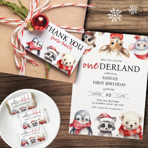 Winter Onederland 1e verjaardag Dieren Kaart