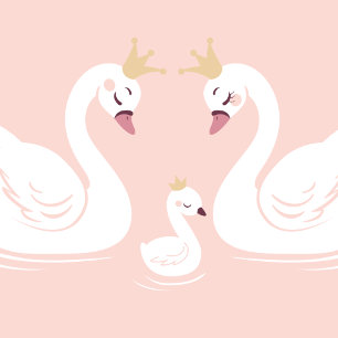 Zwans Baby shower Vogelvogel met kroon-Ed-strand Kaart