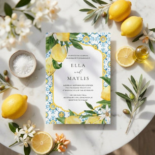 Mediterranean Lemon Huwelijksdetails Kaart