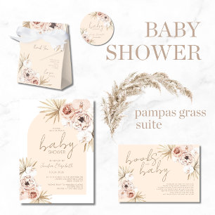 Baby in Bloom Pampas Grass Boho Baby shower Kaart