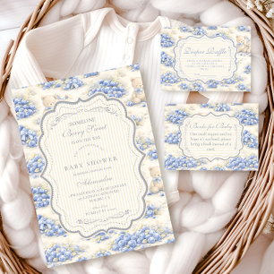 Bosbessentuin Teddy Toile Baby Shower Servet