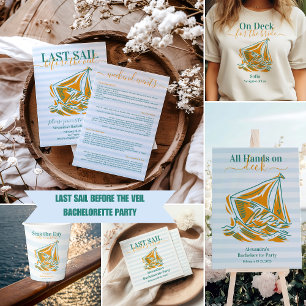 Laatste Sail voor de Veil Bachelorette Party Servet