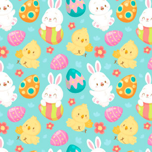 Happy Easter Cute  Chicken Inpakpapier Vel