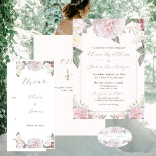 Elegante roze rozen tuin bruiloft ovale sticker
