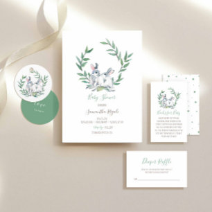 Woodland Baby shower Invitation Gender Neutral Kaart