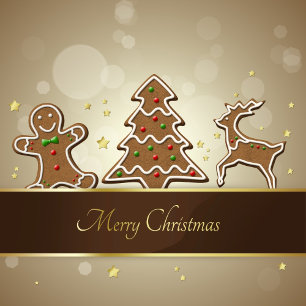 GingerBrood Cookies Feestdagen Kaart