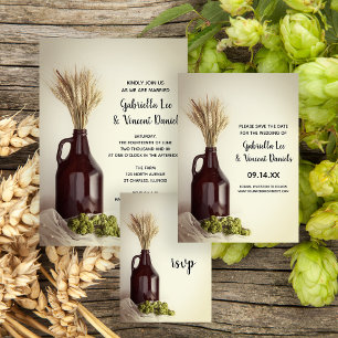 Growler, Hop en Wheat Brewery Wedding RSVP