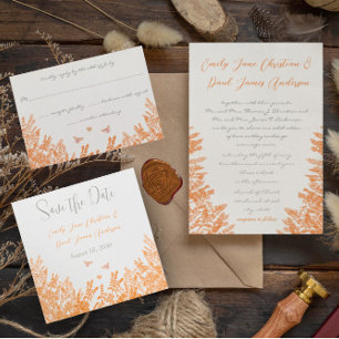 Paarse uitnodiging tot weddenschap met Wilde Flowe