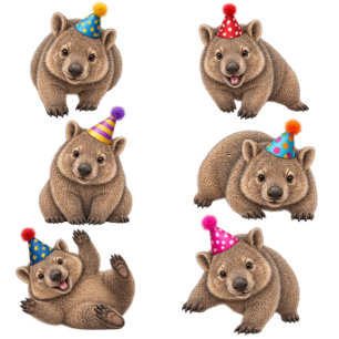 Vier feest met een wild leuk wombatfeest kaart