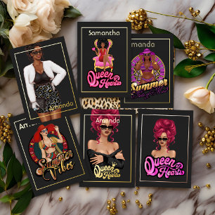 Red Hazard Girl Birthday Party Folie Invitation Folie Uitnodiging