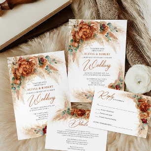 Trendy Terracotta pampas eucalyptus vow vernieuwin Kaart