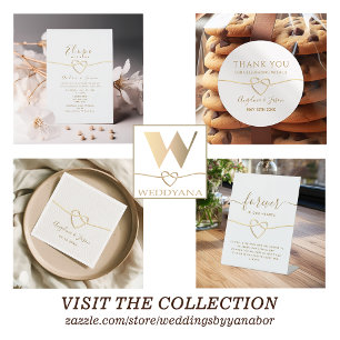 Minimalistische Trouwreceptie na een Elopement Kaart