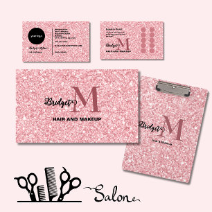 Blozende glitters kapsalon elegante script foto badge