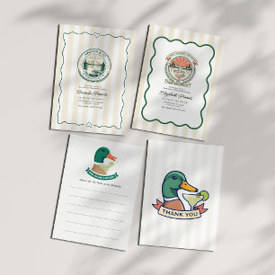 Margs Mallards & Matrimony Lake Bachelorette Bedankkaart