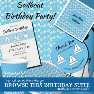 Zeilboot Birthday Kaart