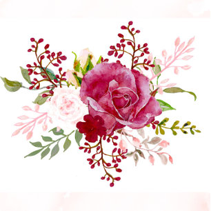 Burgundy en Blush Pink Peony Couples Shower Kaart