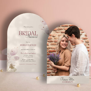 Dusty Muted Blush Pink Floral Vrijgezellenfeest Wandkleed