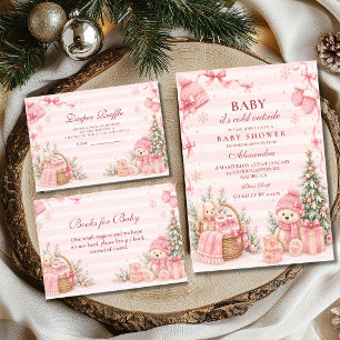 Roze Winter Wonderland Servet