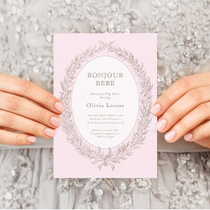 Bonjour Bebe Roze Franse Barok Boeken voor Baby Informatiekaartje